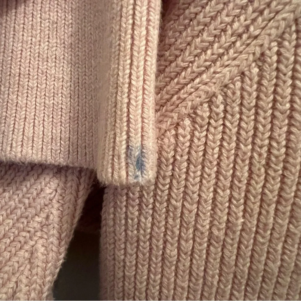 Free People Pink Ribbed Mockneck‎ Sweater